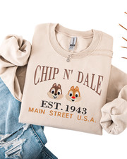 Embroidered Disney Chip n' Dale mouse Sweatshirt