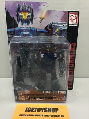 2016 HASBRO TRANSFORMERS GENERATIONS TITANS RETURN CHASM & DECEPTICON QUAKE MOSC