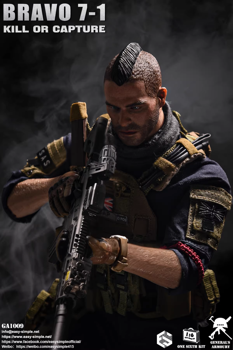 Easy&Simple GA1009 1/6 Call of Duty BRAVO 7-1 SAS Soap Action