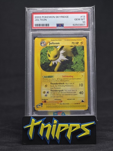 2003 Pokemon WOTC Skyridge E-Reader Jolteon 13 Rare GEM MINT PSA 10