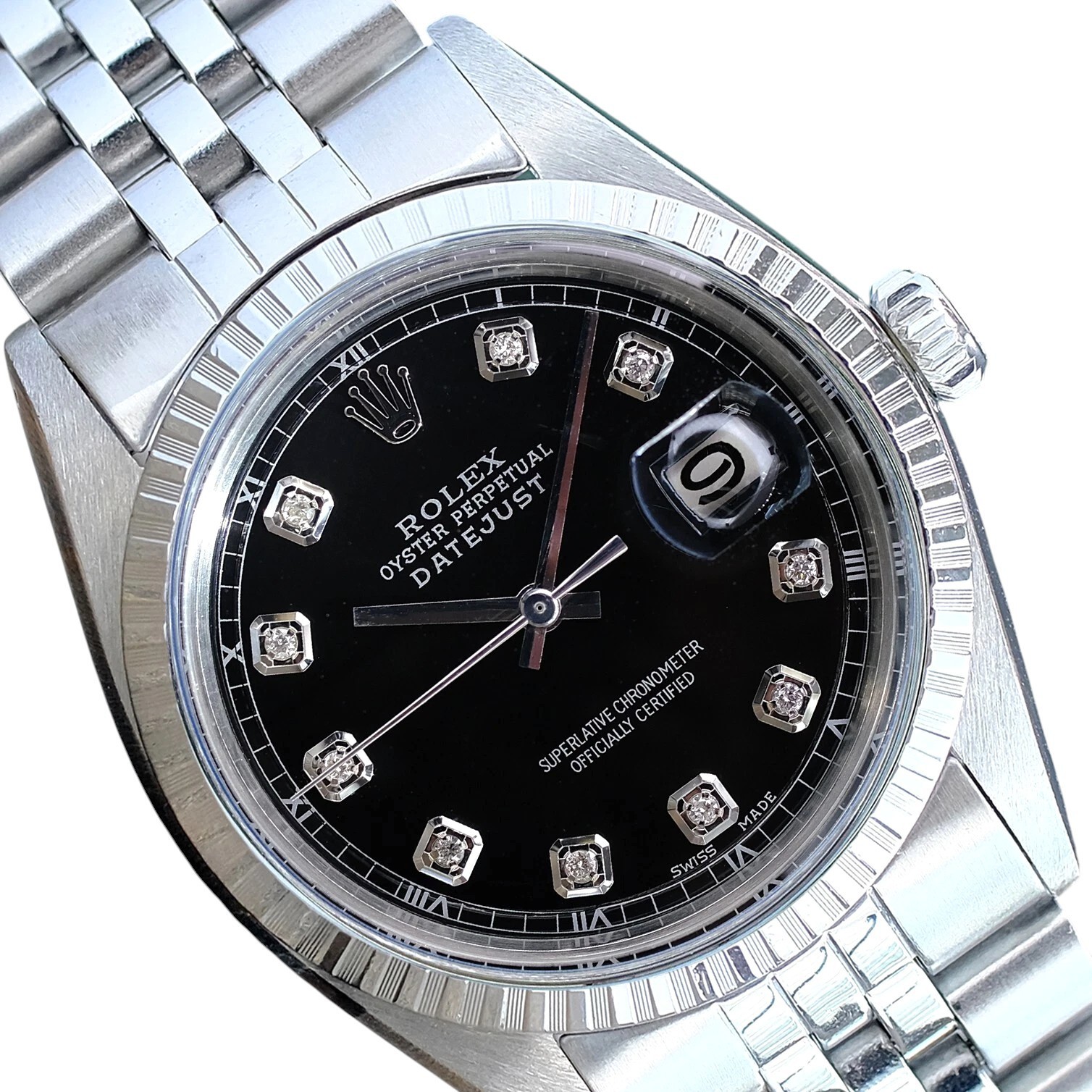 Rolex Datejust Stainless Steel Black Engine