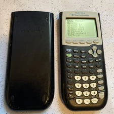 Texas Instruments TI-84 Plus Graphing Calculator - Black With Cover ~ Works