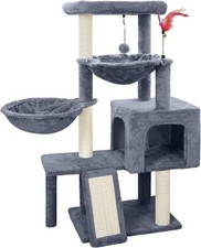 Cat Tree with Cat Condo and Two Hmos, Cat Tree with Scratching Posts