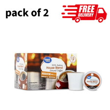 Great Value House Blend Coffee Pods 100 Arabica 12 Count Pack of 2 Medium Roast