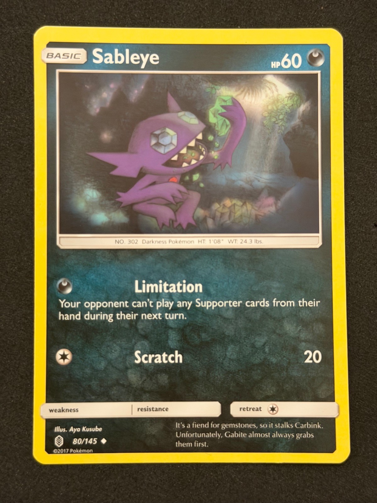 Sableye 80/145 Uncommon Guardians Rising Pokemon Near Mint