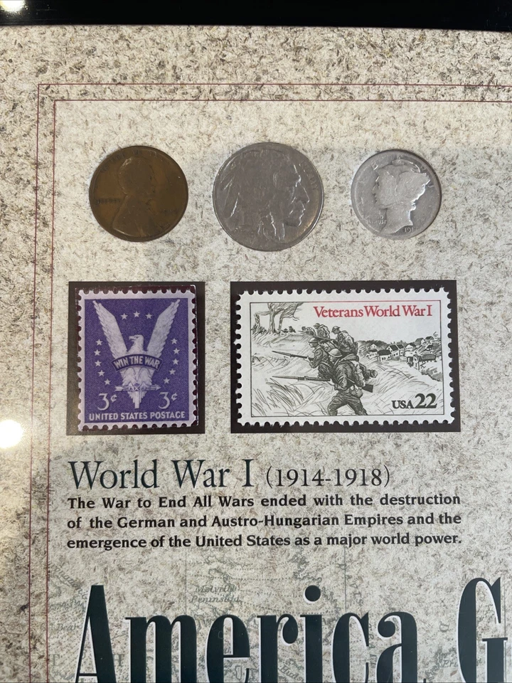 America Goes to War: Genuine U.S. Coins and Stamps Honor Wars of 20th Century - Image 2 of 4
