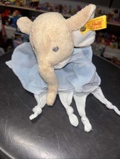 Rare Retired Steiff Bears TRAMPILI ELEPHANT COMFORTER BLUE 28CM