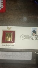 Ernie Nevers Envelope South Bent In Stamp Gold Foil 22krt First Day Issue