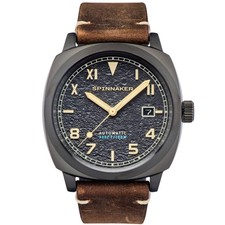 Spinnaker Hull California Automatic Black Brown Watch - Brand New