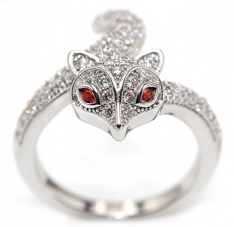 Fox Face 1CT Heat Treated RubelliteTourmaline 925Sterling Silver Ring Sz 7 MM6-4