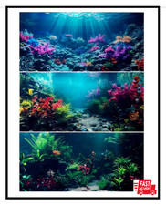 3 Pack Aquarium Background, 30x18 inches Polyester Aquarium Background, Cloth Fi