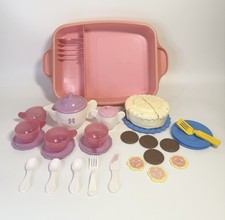 VTG 1991 Playskool Tea Party Set Fisher Price Fun With Food Cake  Plates Toys 