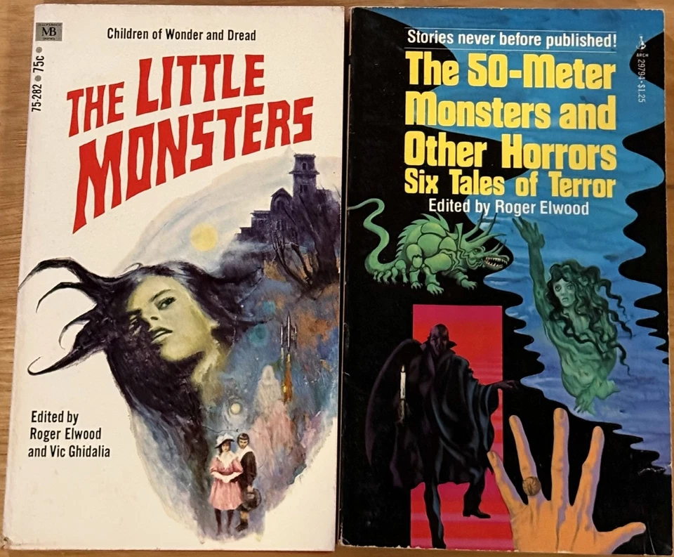 Roger Elwood vintage horror PB lot - Little Monsters & 50-Meter Monster Terror - Image 1 of 1