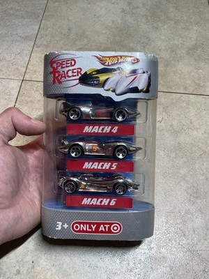 Hot Wheels SPEED RACER Chrome Mach 4, 5, & 6 TARGET EXCLUSIVE-3-Pack NEW
