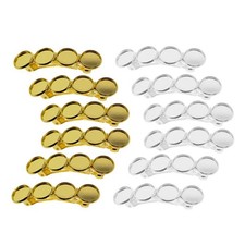 6pcs metal French Barrette Hair Clips Hairpin Cabochon Blank