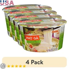 Pho Ga Chicken Flavor Instant Rice Noodles 4 Pack Convenient Ready to Eat Meal