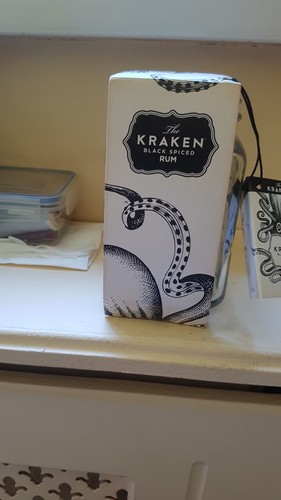 2 Kraken black spice rum heavy glass mason jars