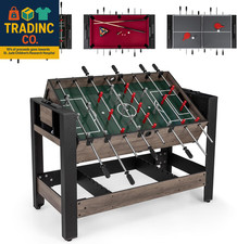 3-In-1 Swivel Game Table, 49'' Combo Game Table with Foosball, Pool Billiards 