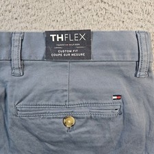 NEW Tommy Hilfiger THFlex Men Custom Fit Chinos Pants Light Blue 34W 34L