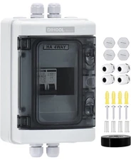 Outdoor Breaker Box 15 Amp Miniature Circuit Breaker w/ din Rail Enclosure