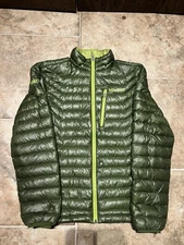 Marmot Jacket Men Small Green Quasar Nova Down Goose Gorp Ski Outdoors