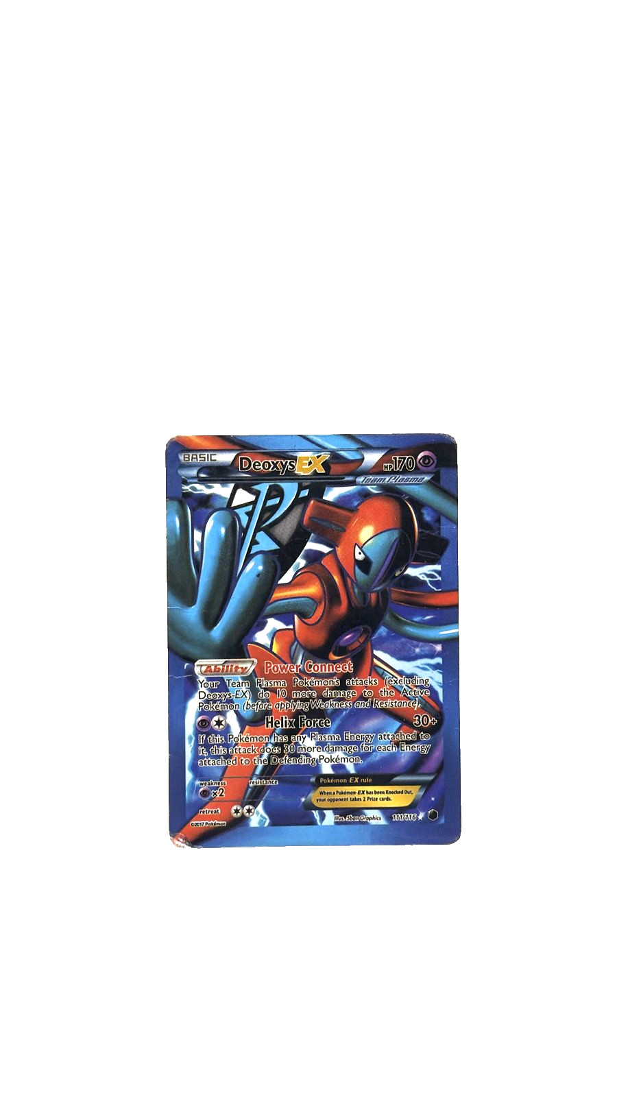 Deoxys EX 111/116 Full Art Holo Plasma Freeze Pokémon Card 2013