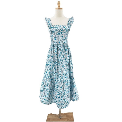 #ad Draper James Maxi Dress XL Poplin Tiered Smocked Ruffle Cottagecore Prarie $34.99