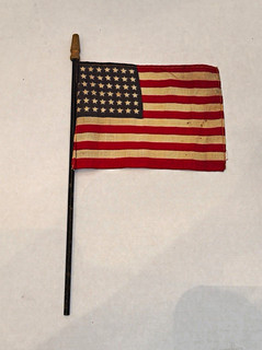 Vintage 48 Star Parade Flag. USA 48 Star flat flag