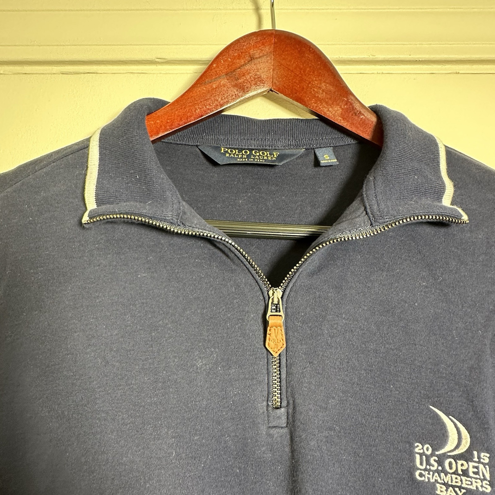 PONY POLO RALPH LAUREN CHAMBERS BAY GOLF maglione piccolo 1 4 zip cotone pima