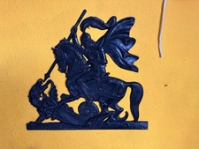 Der Heilige Georg Drachentöter SHW Gussplatte Gewicht ca. 3,8 kg Gusseisen