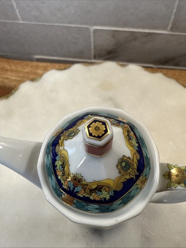 Versace Rosenthal Mini Caffettiera Le Roi Soleil 4” Porcelain Coffee Pot - Picture 4 of 15
