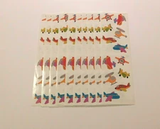 Mrs. Grossman's Lot 10 Strips ~Chubby Airplanes~ 2007 Stickers Scrapbooking