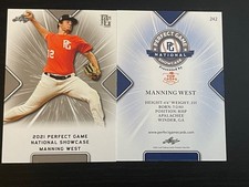 MANNING WEST 2021 Perfect Game Card LEAF