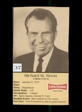 1992 LITTLE DEBBIE U.S PRESIDENTS #37 RICHARD NIXON