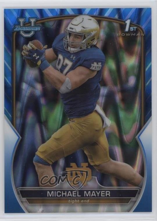 2022 Bowman U Chrome Blue RayWave Refractor 69/199 Michael Mayer #41 12fl