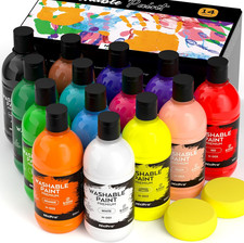New 14 Color Washable Paint Set Kids Non Toxic Art 16.9 Oz Fast Shipping
