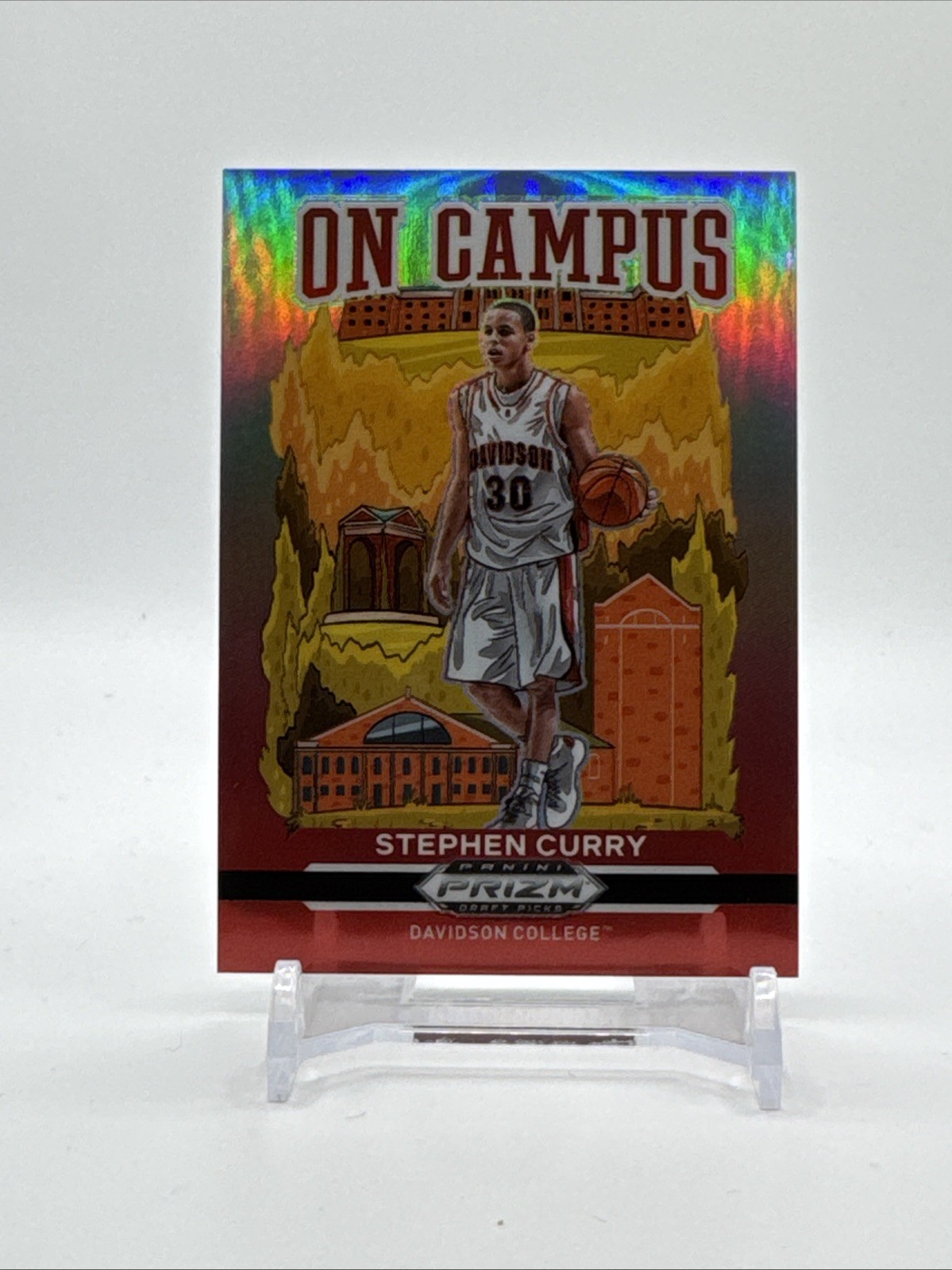 Stephen Curry 2021 Panini Prizm #14 Draft Picks On Campus CASE HIT