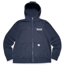 Carhartt Hoodie Youth Size Large 12-14 Black Hooded Sweatshirt Workwear Full Zip