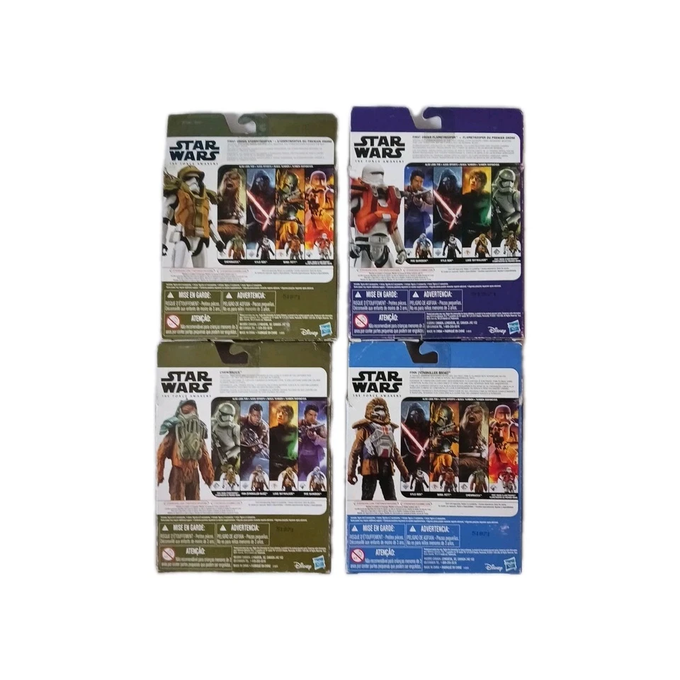 Star Wars The Force Awakens: Lot Of 4 Packs - 3.75" Inches Action Figures - New - Image 2 of 4