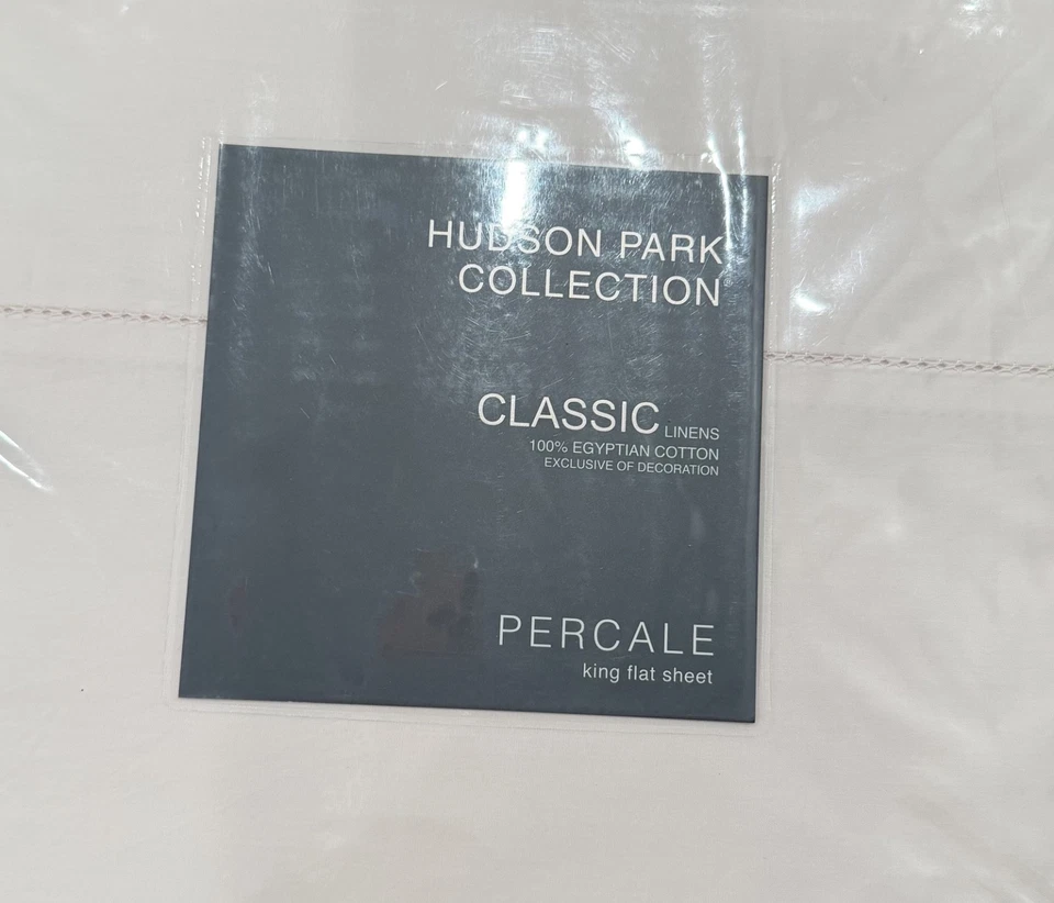 Sábana Plana Hudson Park Collection Supima Algodón Seda, King - Exclusiva Nueva Con Etiquetas Foto 2 de 2