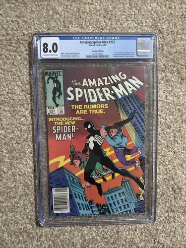 Amazing Spider-Man 252 CGC 8.0 Ties w/Marvel Team Up 1st Black Costume