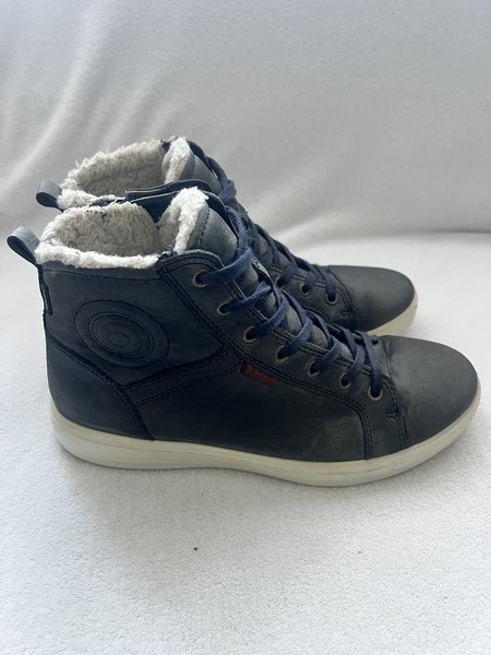 Men Ecco Boots Grey Leather 40