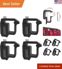Durable Black Aluminum Truck Cap Clamps - Quick Screw-in Installation Set Of 4