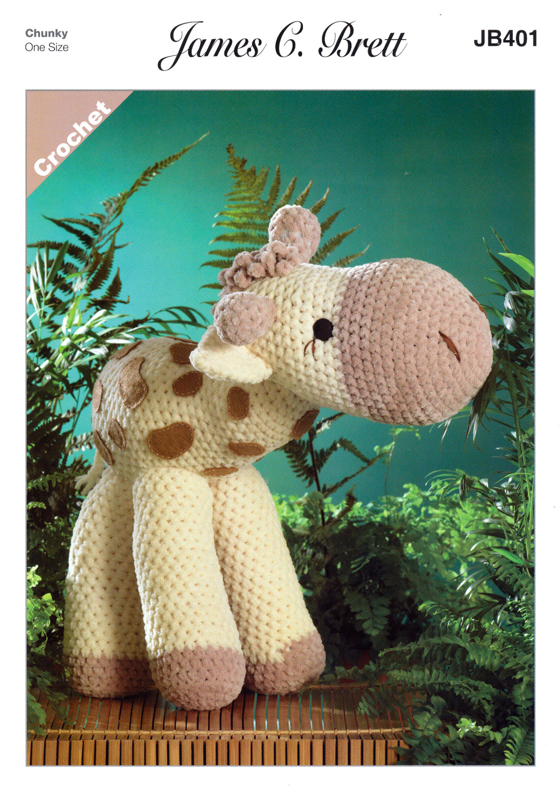 James Brett Flutterby Chunky Crochet Pattern Sunshine the Giraffe Toy JB401
