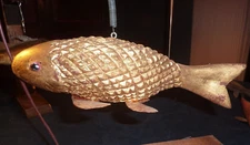 chip carved ICE FISH SPEARING DECOY-ONE of  a collection of 9 being sold