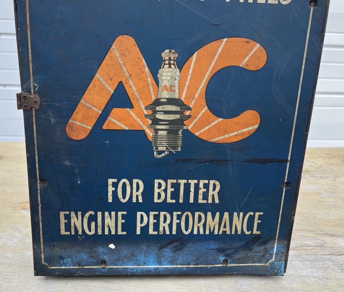Antique AC Delco Spark Plug Display Cabinet | eBay