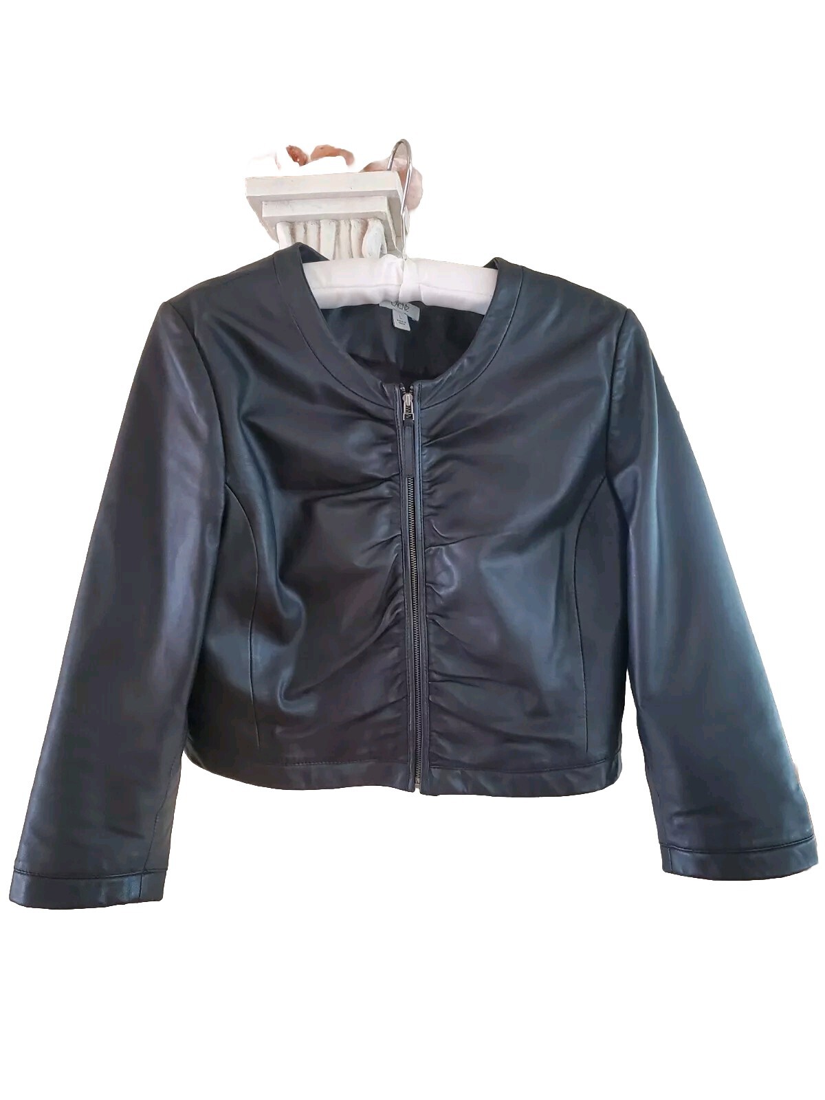 CACHÉ Leather Jacket Large Lightweight SOFT Zip B… - image 1
