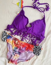 Women Swimming Suits Two Piece Bikini Set for Women Colorful Size M