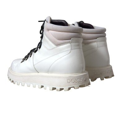DOLCE & GABBANA Shoes Ankle Boots White Vulcano Trekking Men EU43