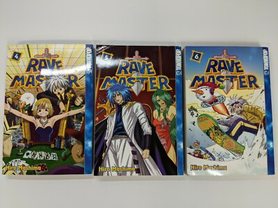 Rave Master Vols 4, 5, 6 English Manga by Hiro Mashima Rare OOP Graphic Novels
